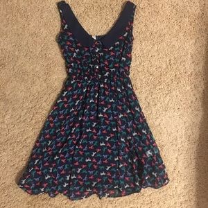 Pony party dress with pan collar
